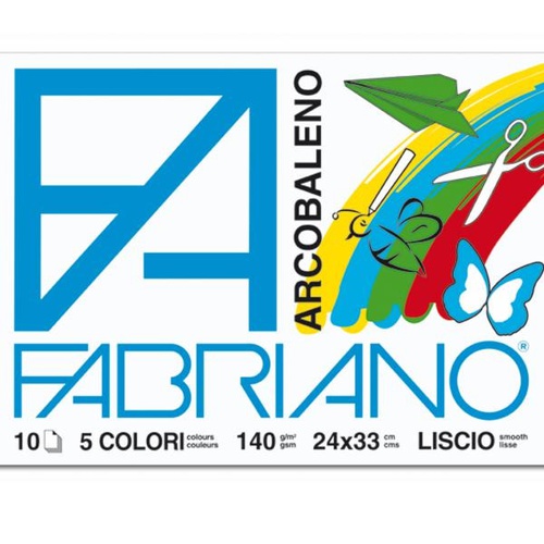 ALBUM DISEGNO COLORATO FABRIANO ARCOBALENO 24X33 10FF