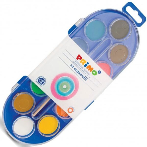 COLORI ACQUERELLO CMP PRIMO CON PENNELLO DIAM.30 x12