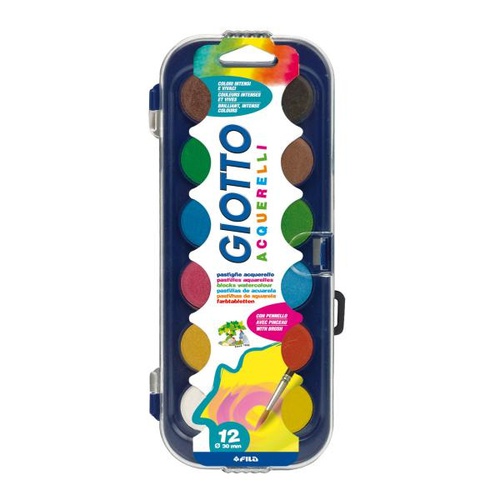 COLORI ACQUERELLO GIOTTO CON PENNELLO N.4 x12