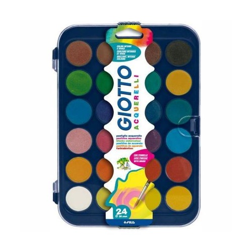 COLORI ACQUERELLO GIOTTO CON PENNELLO N.4 x24