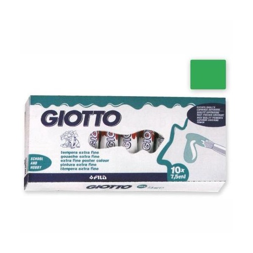 COLORI TEMPERA GIOTTO TUBO 3 7,5ml SFUSI VERDE CINABRO