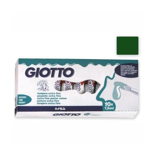 COLORI TEMPERA GIOTTO TUBO 3 7,5ml SFUSI VERDE BRILL.
