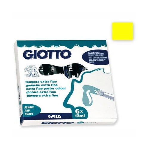 COLORI TEMPERA GIOTTO TUBO 4 12ml SFUSI GIALLO PRIMARIO