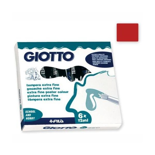 COLORI TEMPERA GIOTTO TUBO 4 12ml SFUSI ROSSO CARMINIO