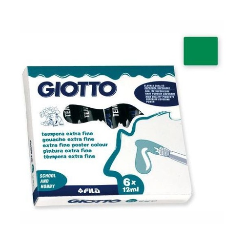 COLORI TEMPERA GIOTTO TUBO 4 12ml SFUSI VERDE SMERALDO