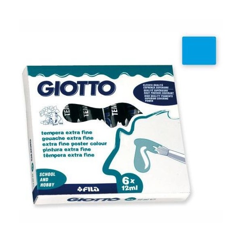 COLORI TEMPERA GIOTTO TUBO 4 12ml SFUSI CYAN