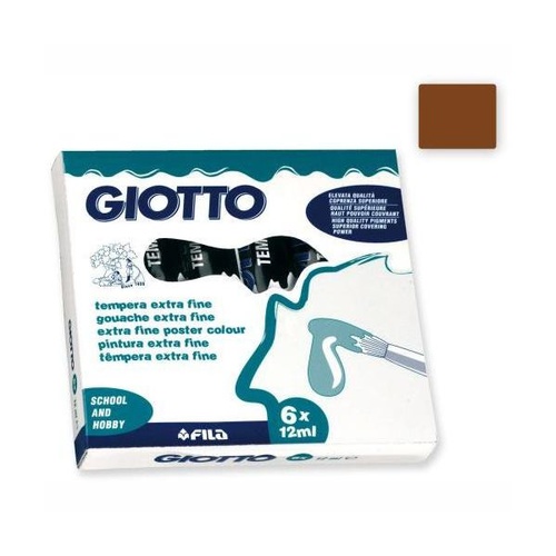 COLORI TEMPERA GIOTTO TUBO 4 12ml SFUSI TERRA DI SIENA BRUCIATA