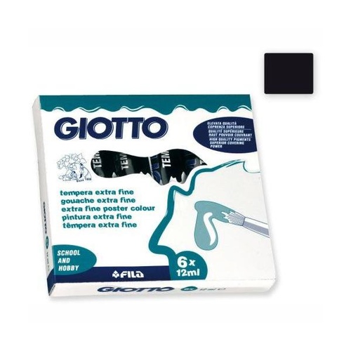 COLORI TEMPERA GIOTTO TUBO 4 12ml SFUSI NERO