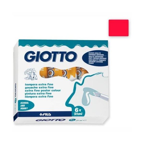 COLORI TEMPERA GIOTTO TUBO 7 21ml SFUSI ROSSO VERM.