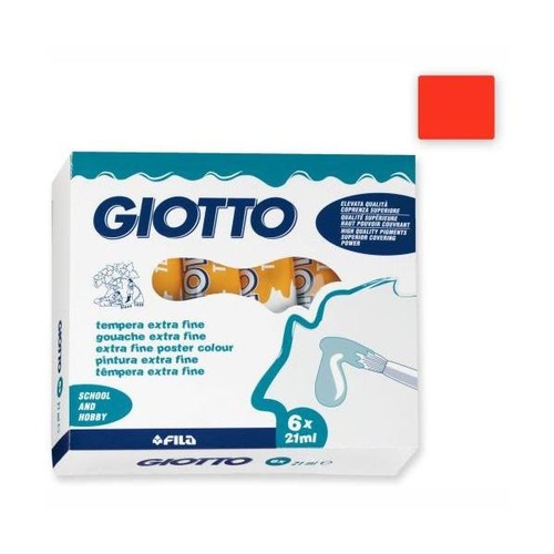 COLORI TEMPERA GIOTTO TUBO 7 21ml SFUSI ROSSO SCARLATTO