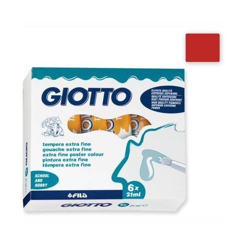 COLORI TEMPERA GIOTTO TUBO 7 21ml SFUSI ROSSO CARMINIO