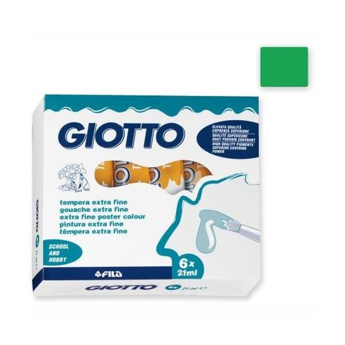 COLORI TEMPERA GIOTTO TUBO 7 21ml SFUSI VERDE CINABRO
