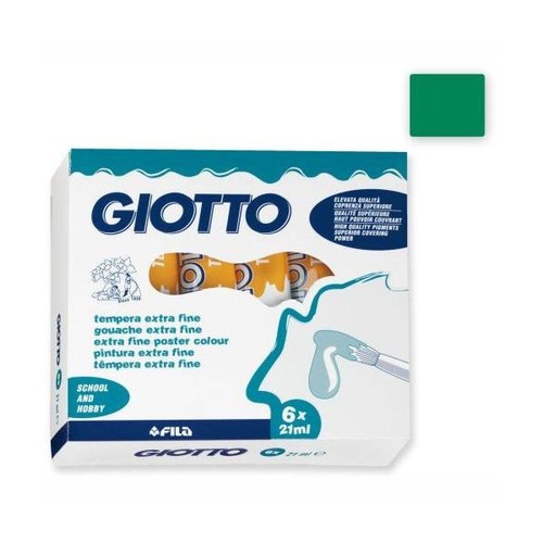 COLORI TEMPERA GIOTTO TUBO 7 21ml SFUSI VERDE SMER.