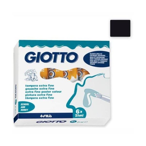 COLORI TEMPERA GIOTTO TUBO 7 21ml SFUSI NERO