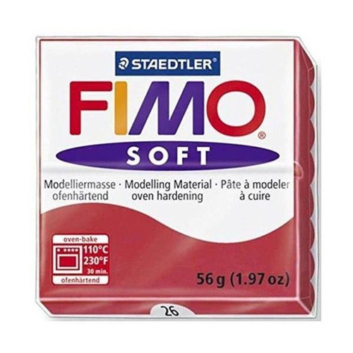 FIMO SOFT PANETTO gr.57 rosso ciliegia