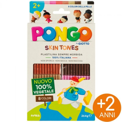 PONGO BY GIOTTO ASTUCCIO 264gr 8 COLORI SKINTONES