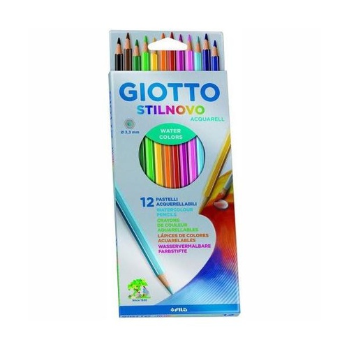PASTELLI MATITA GIOTTO ACQUERELLABILI STILNOVO AST.CARTONE x12