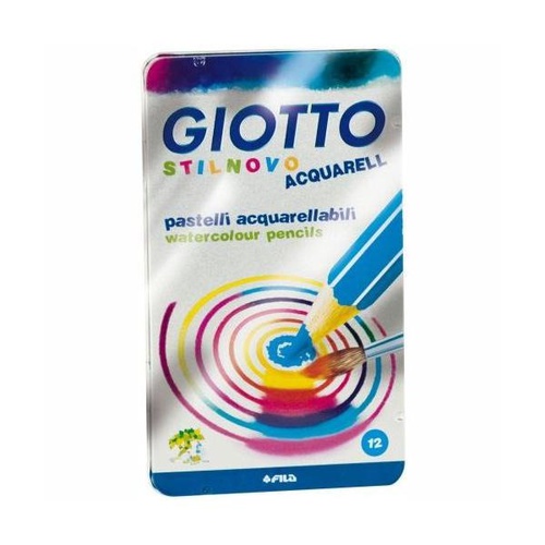 PASTELLI MATITA GIOTTO ACQUERELLABILI STILNOVO METALLO x12
