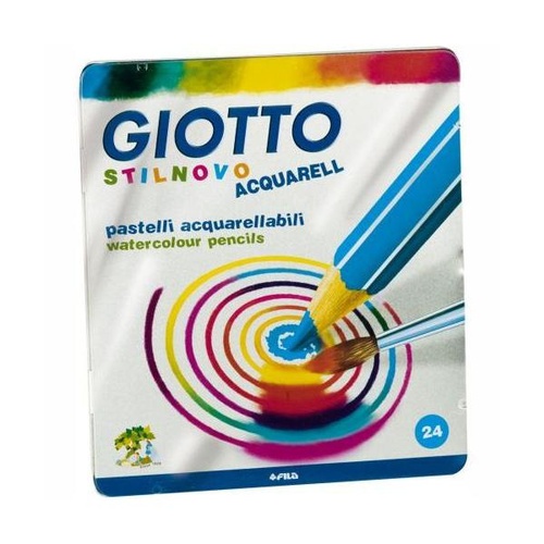 PASTELLI MATITA GIOTTO ACQUERELLABILI STILNOVO METALLO x24