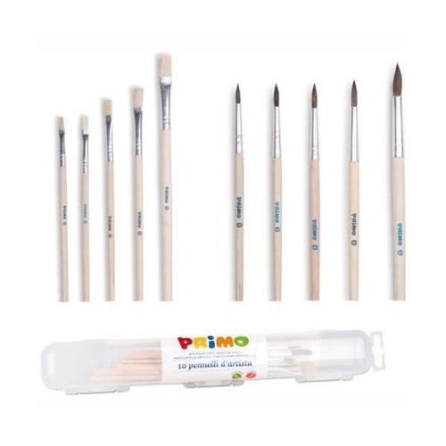 PORTAPENNELLI PPL CMP PRIMO CON 5 PENNELLI PIATTI E 5 TONDI