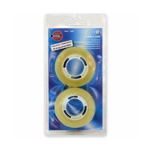 BLISTER NASTRO ADESIVO TRASP. EUROCEL 15x33 x2