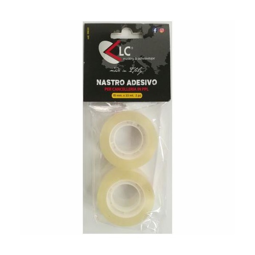 BLISTER NASTRO ADESIVO TRASP. LC 15X33 x2