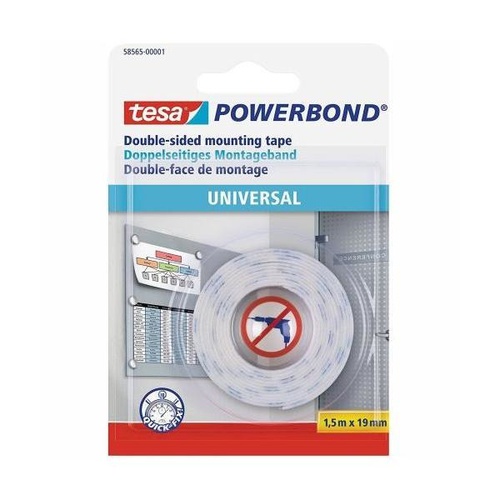 BLISTER NASTRO BIADESIVO 19mm x 1,5mt x1