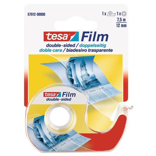 BLISTER NASTRO BIADESIVO TRASPARENTE 12mm x 7,5mt C/CHIOCCIOLINA x1