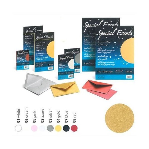 CARTA FAVINI SPECIAL EVENTS 250gr.A4x10 AZURE