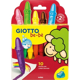 PASTELLI A CERA GIOTTO BE-BE' x10 + APPUNTAPASTELLI